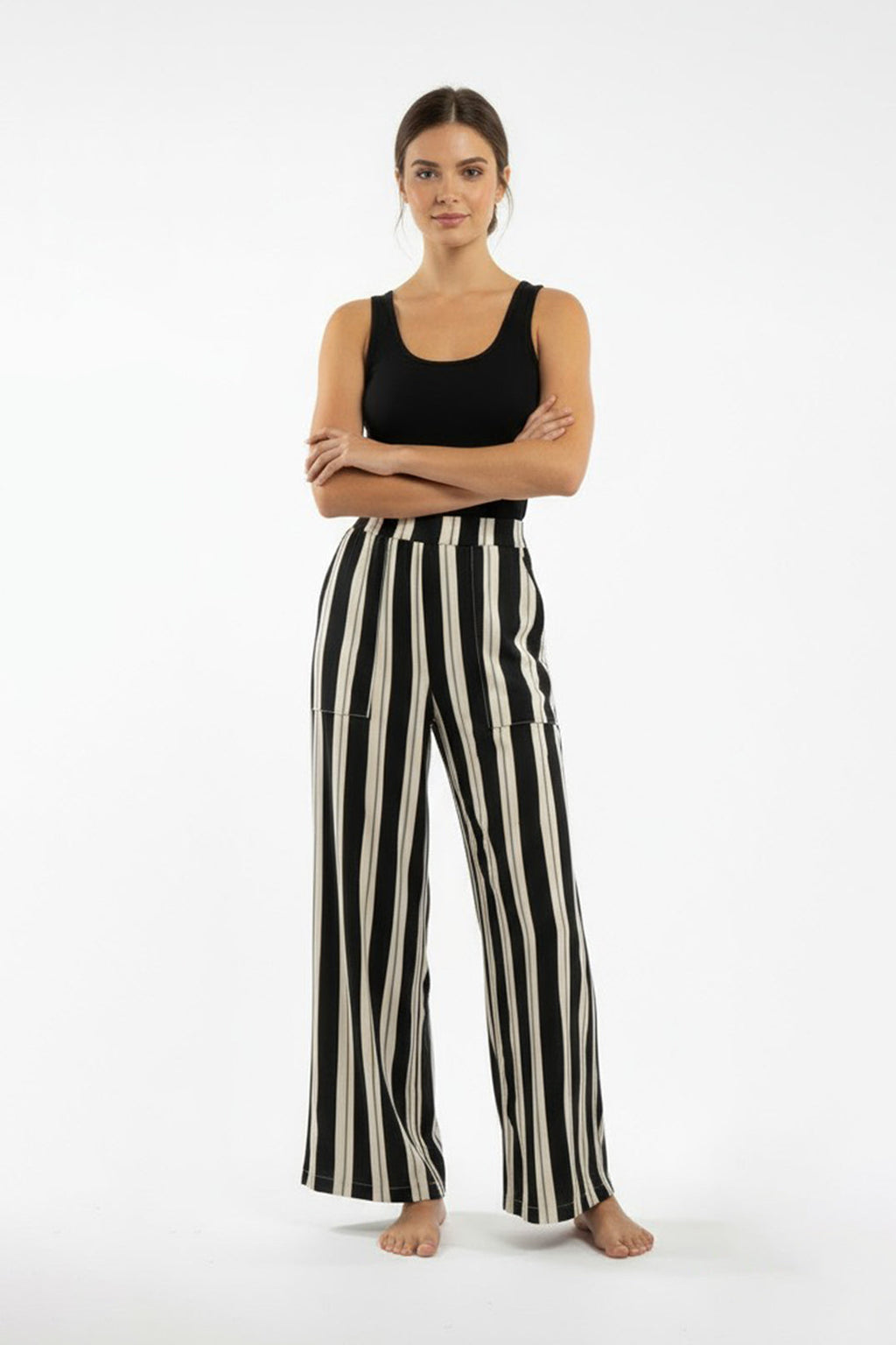 Pantalon Igua Rayas Negro - moda femenina Colombia OchoCinco