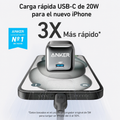 Cargador USB-C Anker 511 Nano Pro – De 20W Con Carga Rápida PIQ 3.0