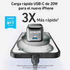 Cargador USB-C Anker 511 Nano Pro – De 20W Con Carga Rápida PIQ 3.0