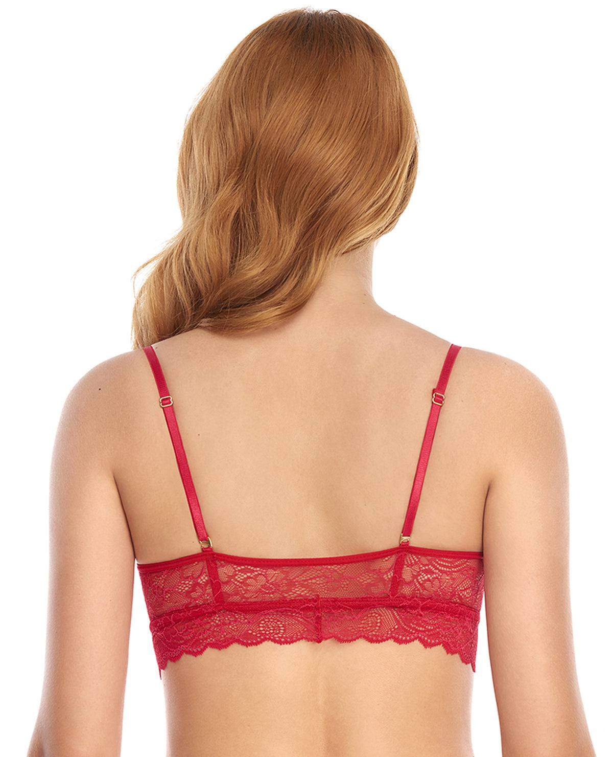 Bralette con encaje y silueta triangular