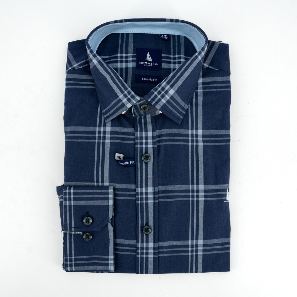 Camisa Regatta Mangas Largas Cuadros P/ Caballeros by Regatta