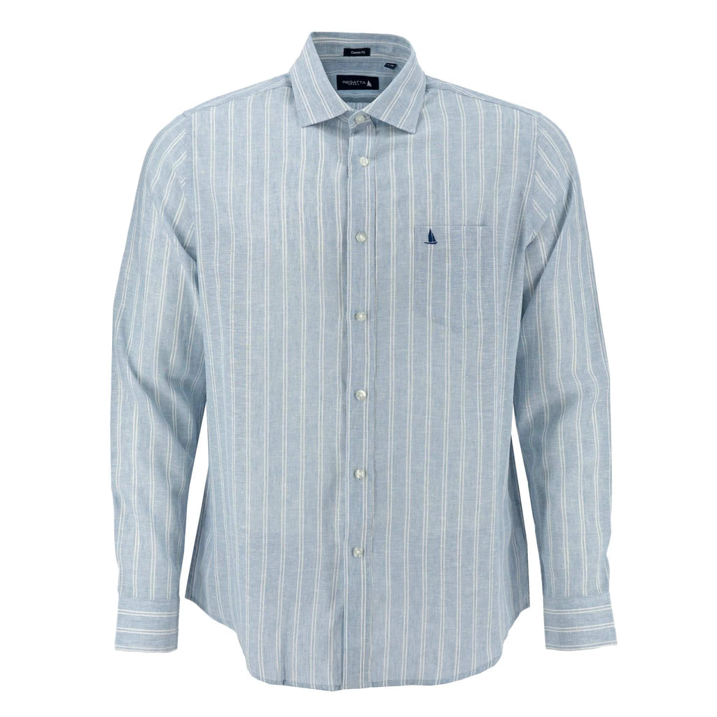 Camisa Regatta Mangas Largas Rayas Para Caballeros by Regatta