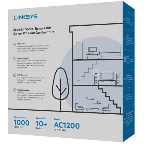 Roteador Linksys AC1200 Dual-Band Wifi 5 Wireless (EA6350-4B)