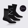 Medias Andros Pack 3 Piezas Vestir P/ Caballeros S503-BLACK by Andros