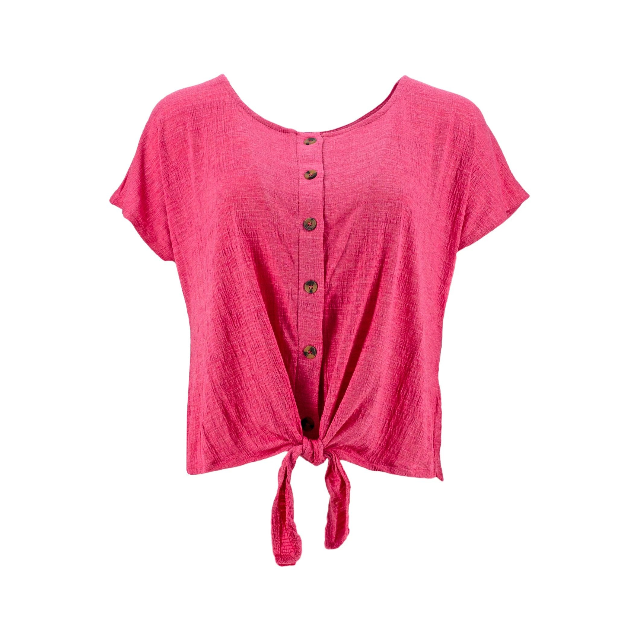 Blusa Telluride Mangas Cortas Lisa Nudo P/ Damas by Zoey & Leelo