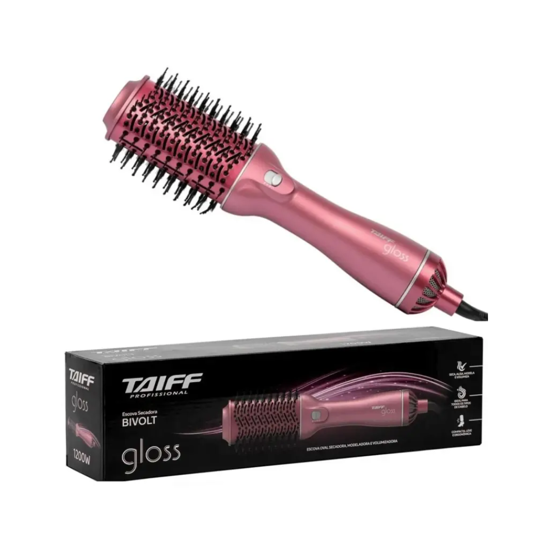 Cepillo Secador Taiff Gloss Rose 1200W Bivolt