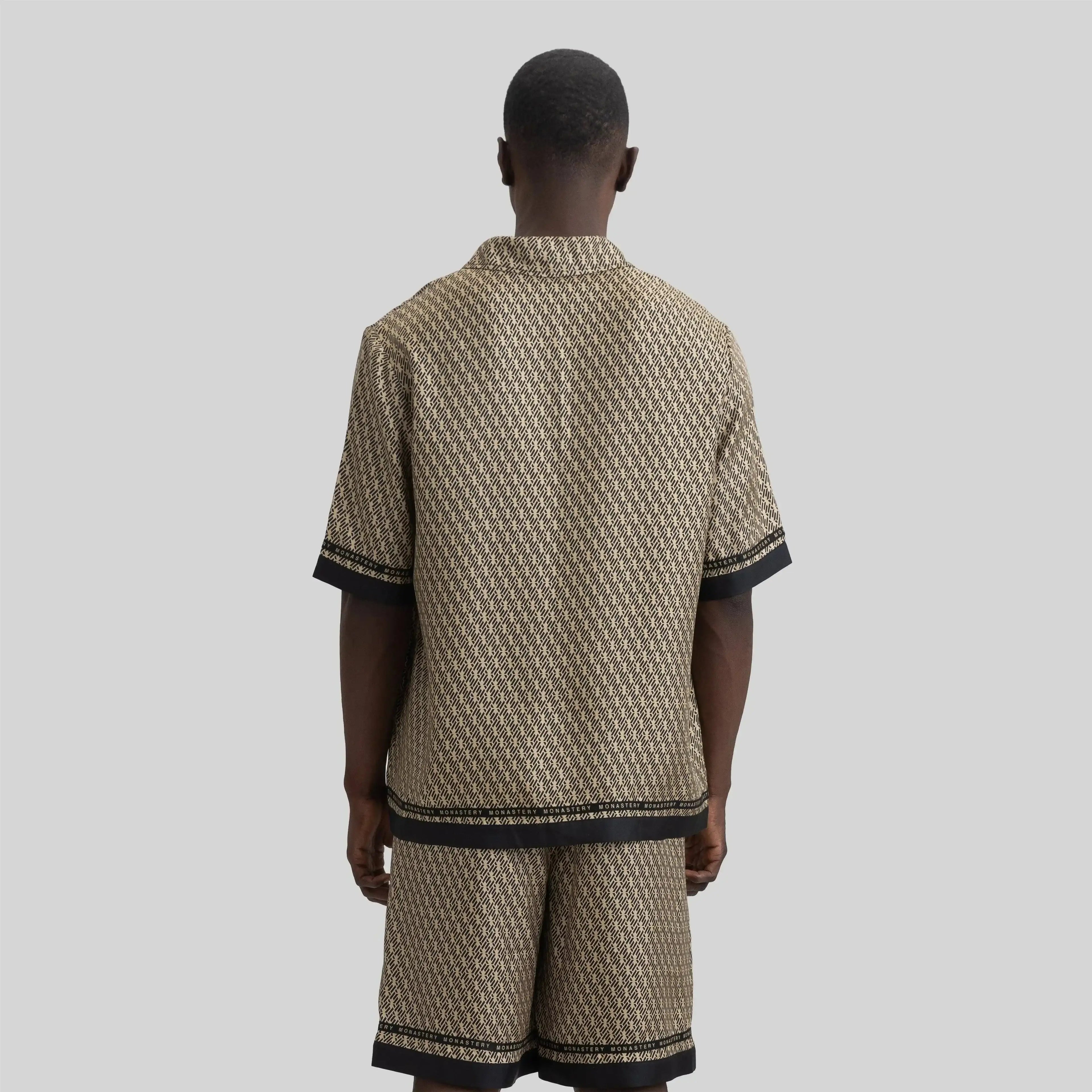 SILK SET MEN OVERSIZE SOLEIL BLACK SAFARI - Monastery
