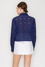 Blusa Story On Mangas Largas Eyelet Para Damas by Story On