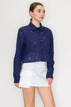 Blusa Story On Mangas Largas Eyelet Para Damas by Story On