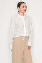 Blusa Story On Mangas Largas Eyelet Para Damas by Story On