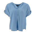 Top Zac & Rachel Mangas Cortas Ruche Liso Para Damas by Zac & Rachel