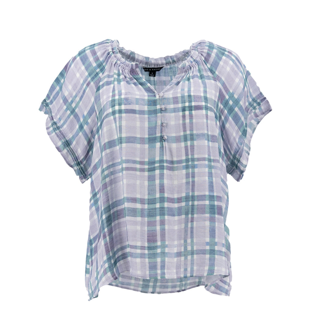 Blusa Zac & Rachel Mangas Cortas Cuadros P/ Damas ST814N02Z by Zac & Rachel