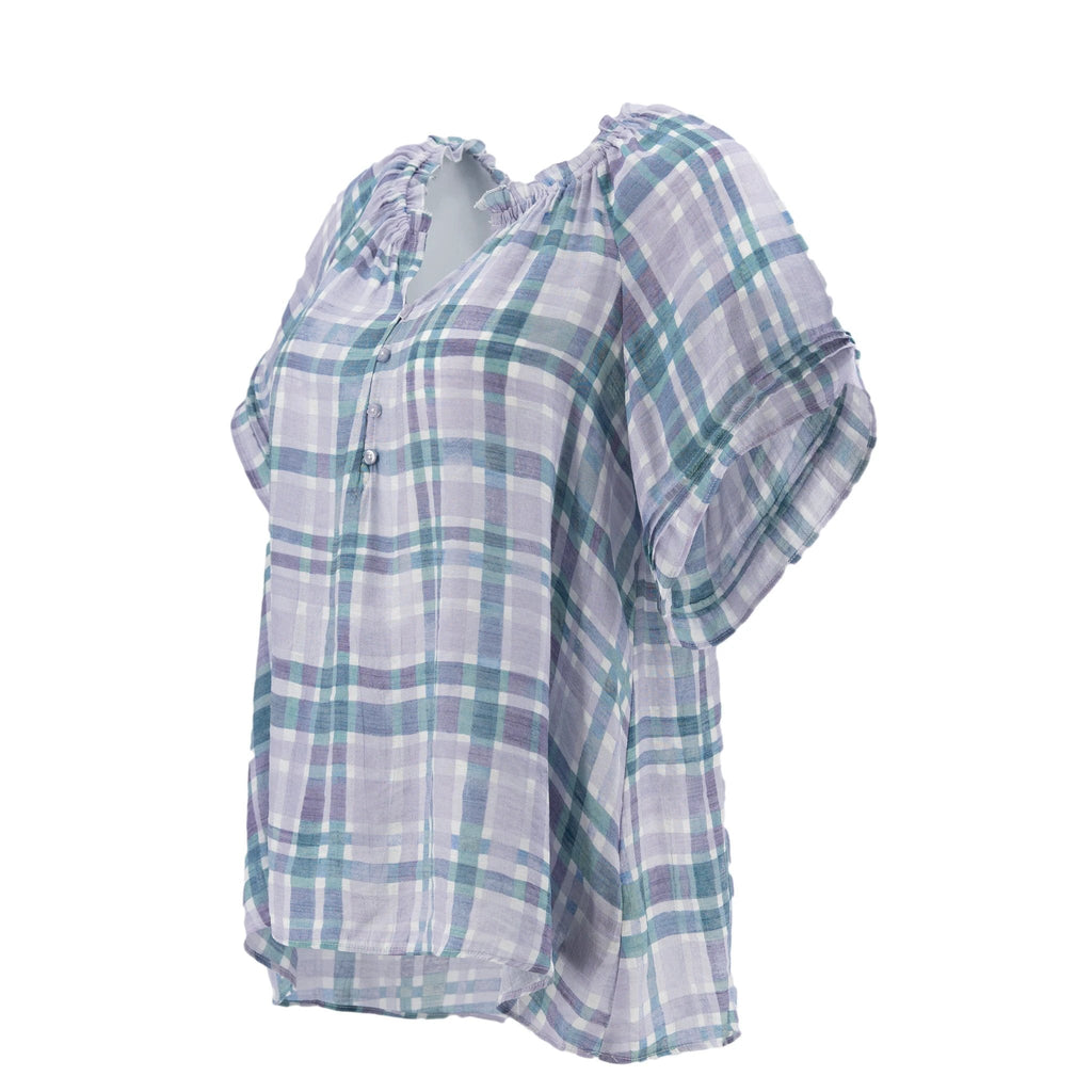 Blusa Zac & Rachel Mangas Cortas Cuadros P/ Damas ST814N02Z by Zac & Rachel