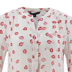 Blusa Zac & Rachel Mangas Largas Estampada Besos Para Damas by Zac & Rachel