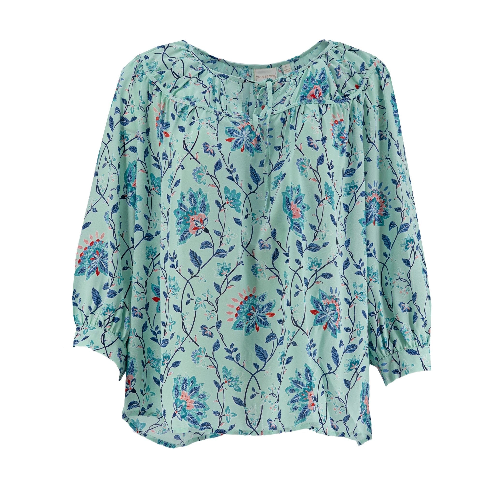 Blusa Zac & Rachel Mangas 3/4 Floral Para Damas by Zac & Rachel