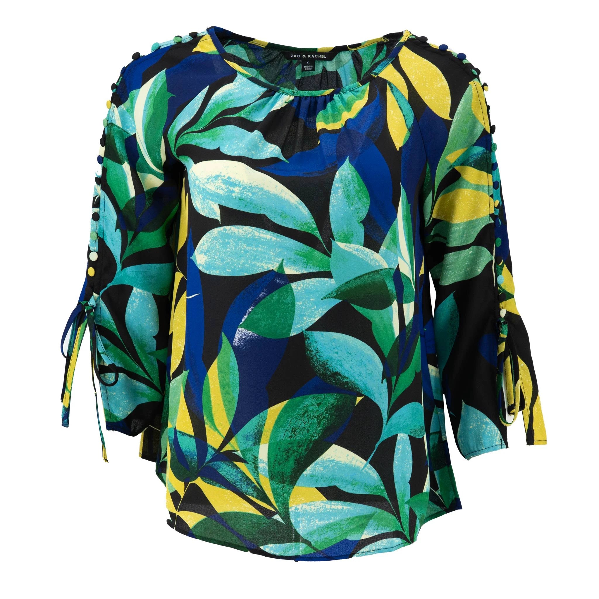 Top Zac & Rachel Mangas 3/4 Hojas Para Damas by Zac & Rachel