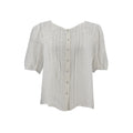 Blusa Zac & Rachel Mangas Cortas Lisa Encaje para Damas
