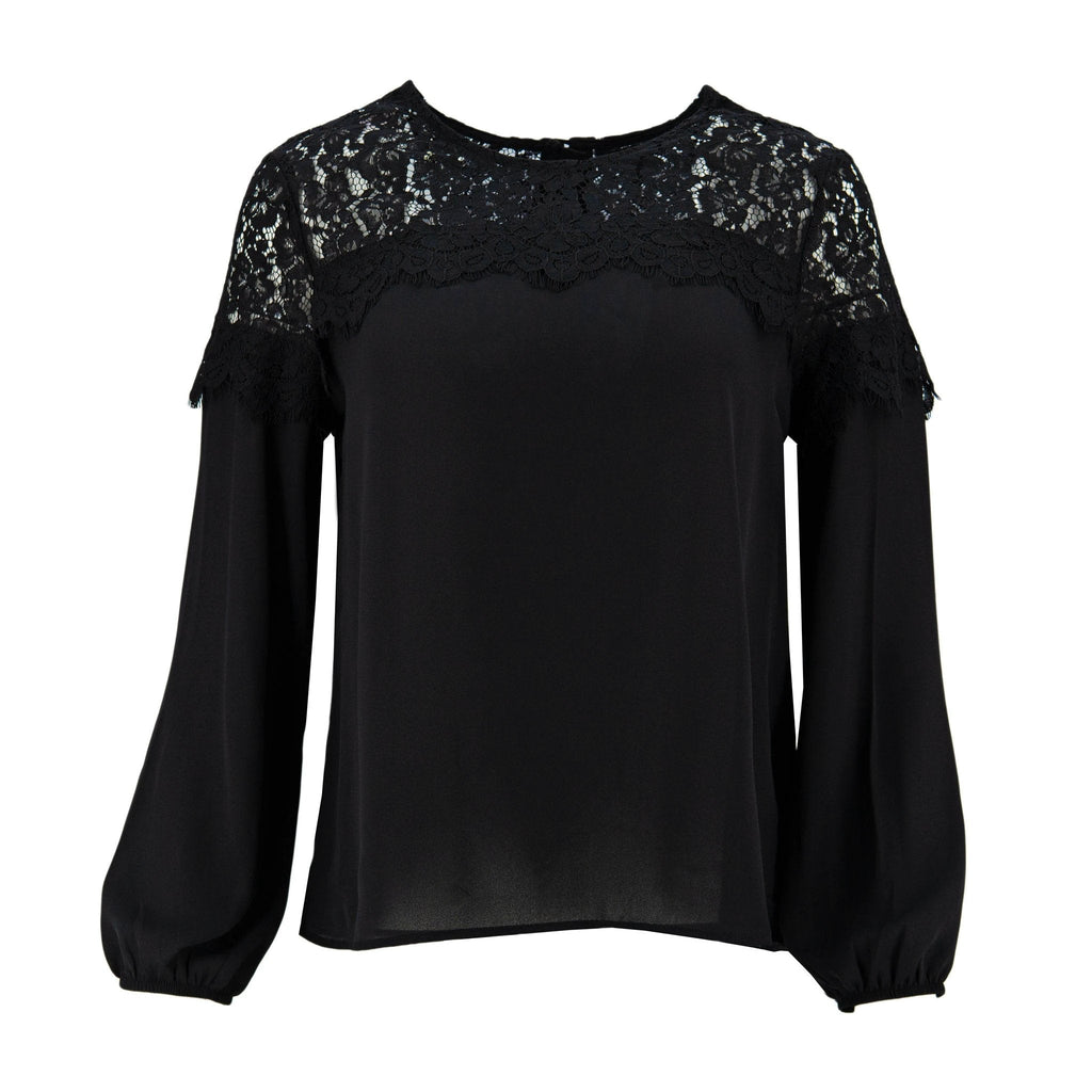 Blusa Zac & Rachel Mangas Largas Lisa Encaje Para Damas by Zac & Rachel