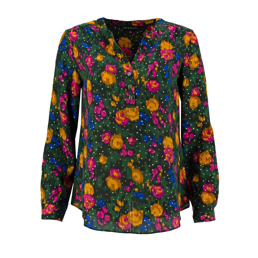 Blusa Zac & Rachel Mangas Largas Estampada Puntos Gold Para Damas by Zac & Rachel