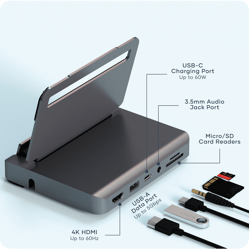 Satechi Aluminum Stand and Hub for iPad Pro