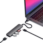 Satechi Slim Aluminum Type-C Multi-Port Adapter V2 - Space Gray