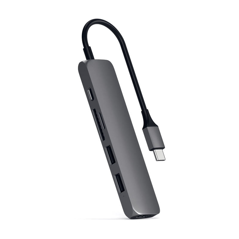 Satechi Slim Aluminum Type-C Multi-Port Adapter V2 - Space Gray