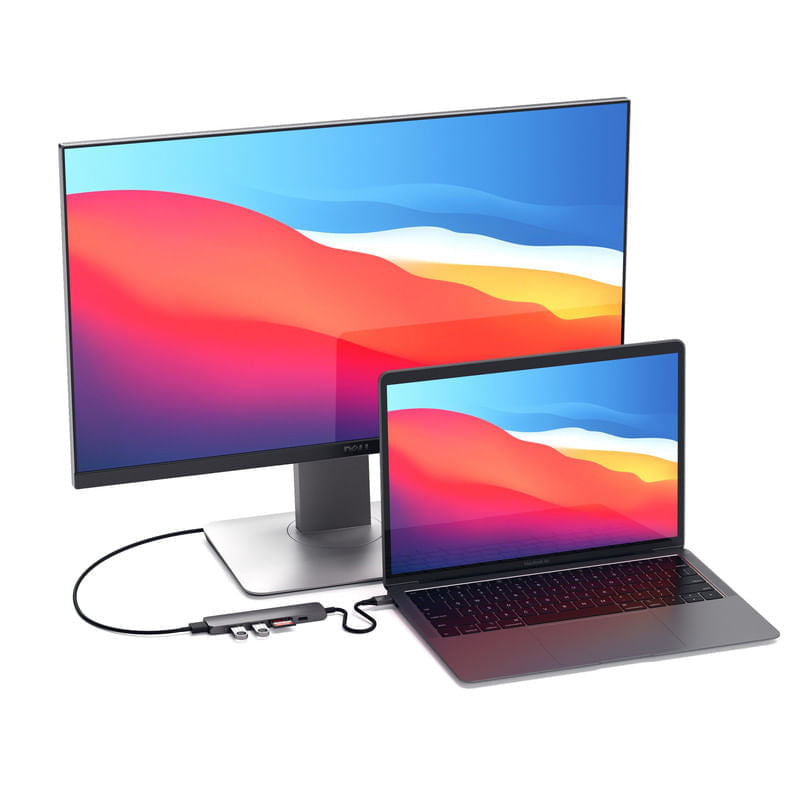 Satechi Slim Aluminum Type-C Multi-Port Adapter V2 - Space Gray