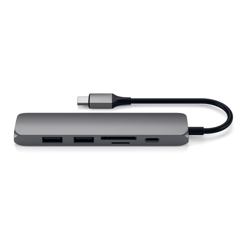 Satechi Slim Aluminum Type-C Multi-Port Adapter V2 - Space Gray