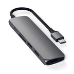 Satechi Slim Aluminum Type-C Multi-Port Adapter V2 - Space Gray