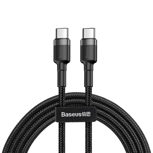 Cable Baseus Tipo-C Nylon 1M Carga Rápida 60W