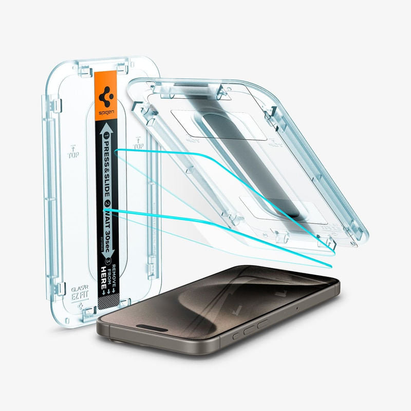 Spigen Screen Protector GLAS.tR SLIM HD for iPhone 15 Pro