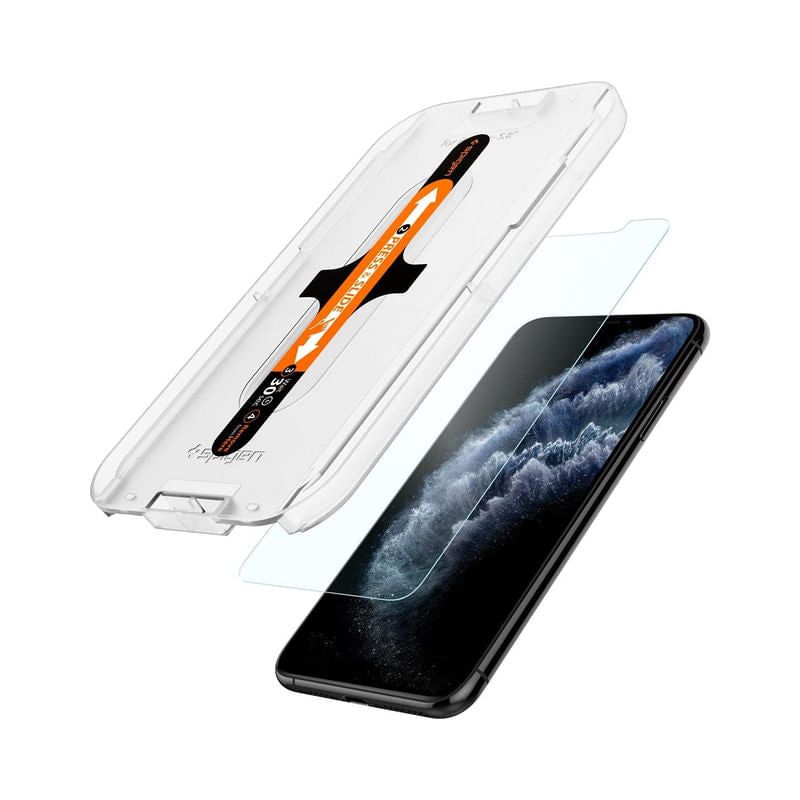 Spigen Tempered Glass Screen Protector Designed for iPhone 11 Pro Max/iPhone Xs Max (2 Pack)
