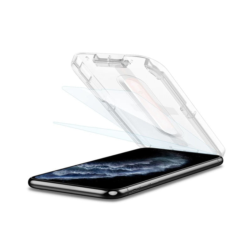 Spigen Tempered Glass Screen Protector Designed for iPhone 11 Pro Max/iPhone Xs Max (2 Pack)