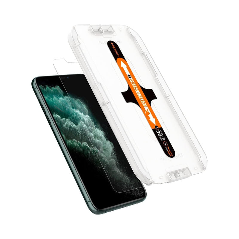 Spigen Tempered Glass Screen Protector Designed for iPhone 11 Pro Max/iPhone Xs Max (2 Pack)