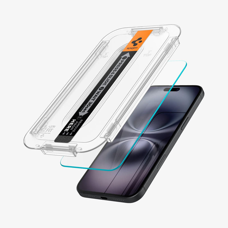 Spigen iPhone 16 Plus / iPhone 15 Plus Screen Protector GLAS.tR EZ Fit Sensor Protected