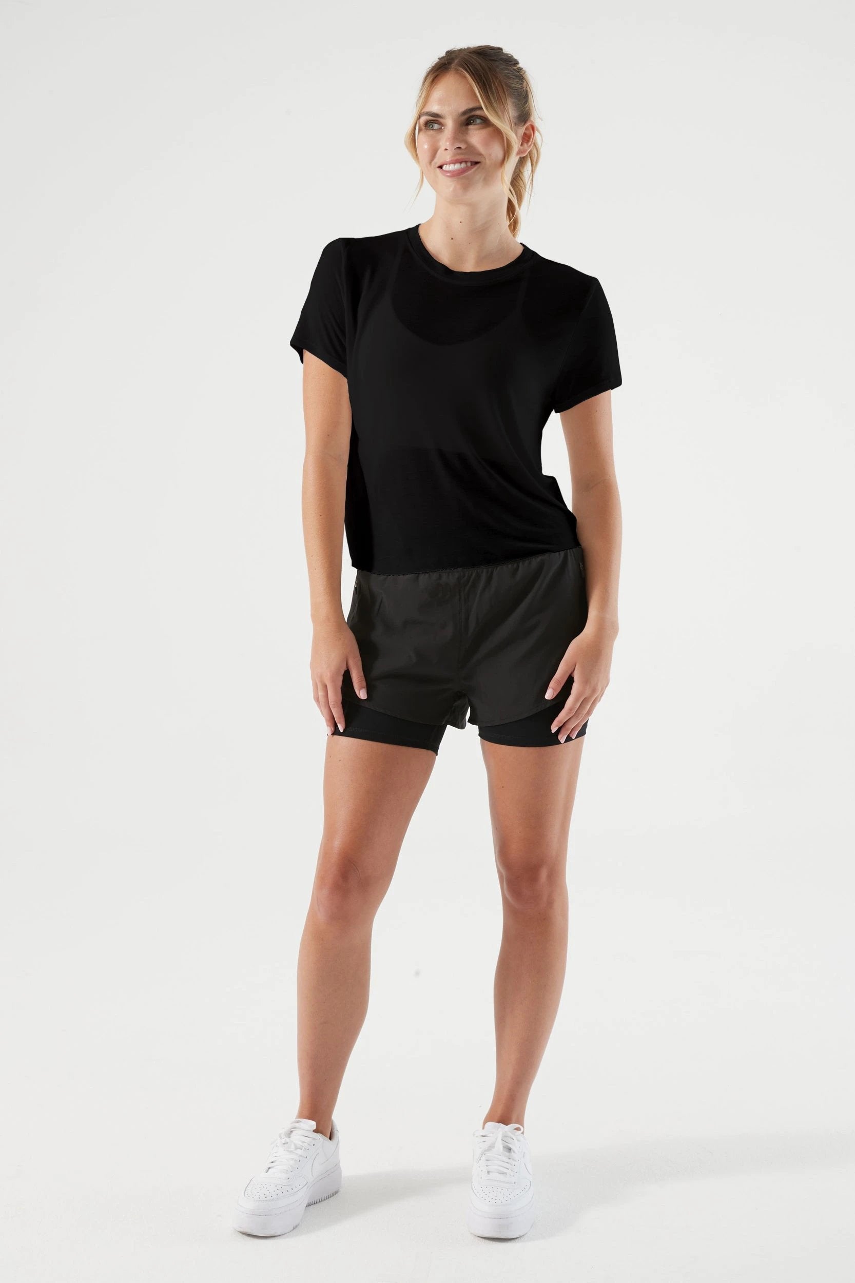 Camiseta Nux Active Mangas Cortas Lisa Deportiva Para Damas by Nux Active
