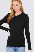 Top Active Basic Mangas Largas Liso Para Damas by Active Basic
