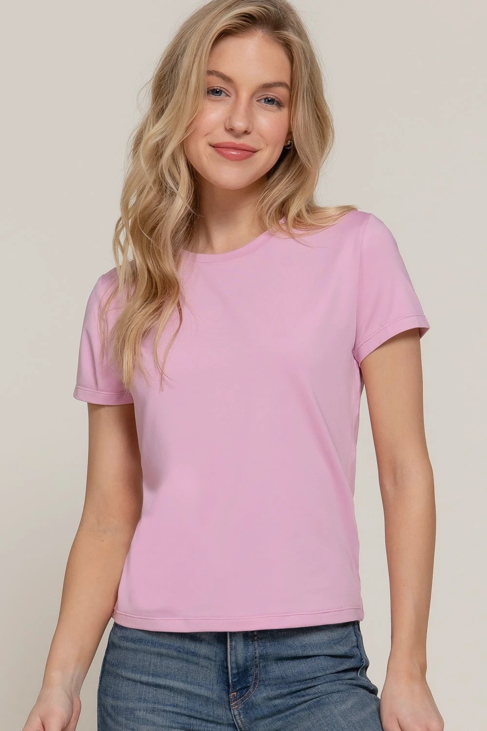 Camiseta Active Basic Mangas Cortas Lisa Para Damas by Active Basic