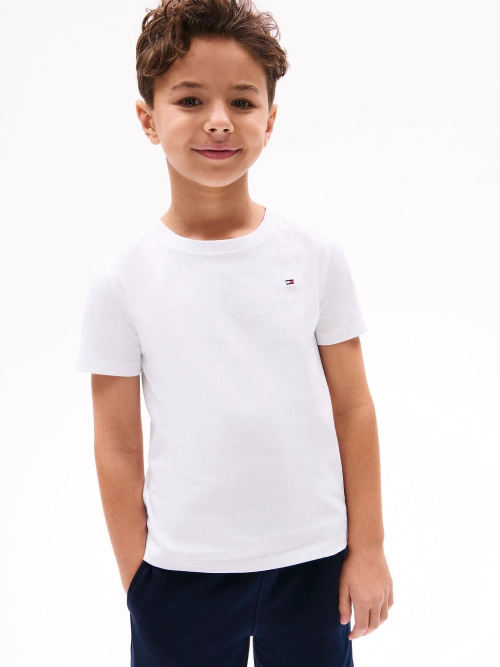 Camiseta Tommy Hilfiger Mangas Cortas Lisa Para Niños by Tommy Hilfiger