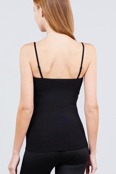 Top Active Basic Tiros Lisa Para Damas T9670-BL by Active Basic