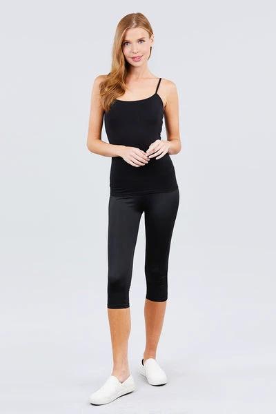 Top Active Basic Tiros Lisa Para Damas T9670-BL by Active Basic