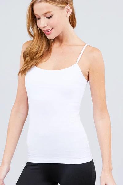 Top Active Basic Tiros Lisa Para Damas T9670-WH by Active Basic