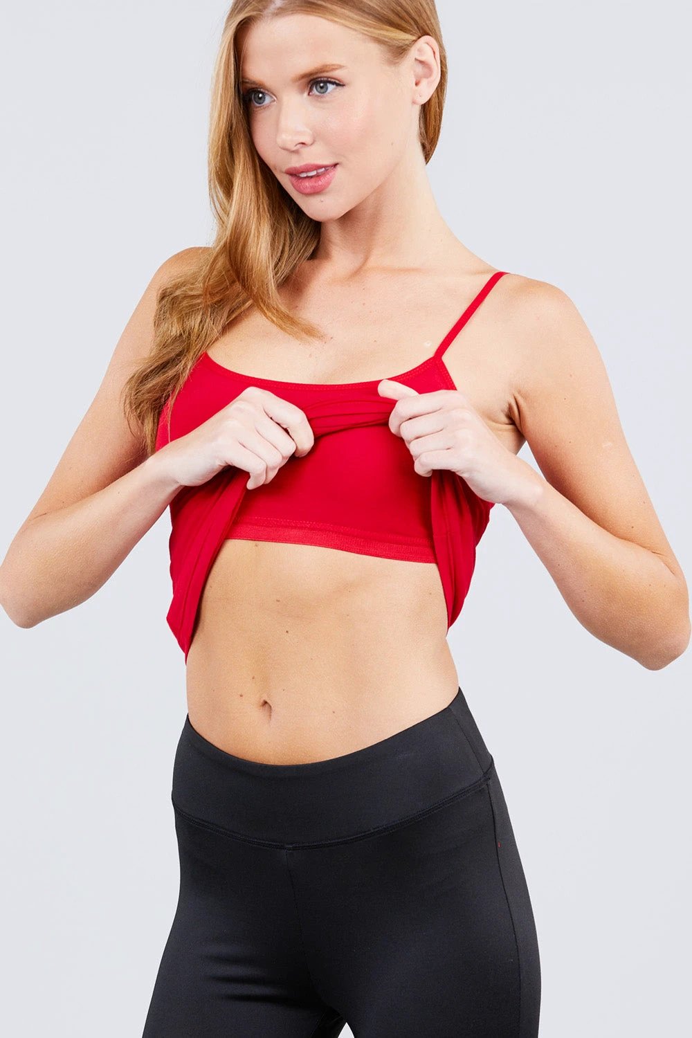 Top Active Basic Tiros Lisa Para Damas T9670-WH by Active Basic