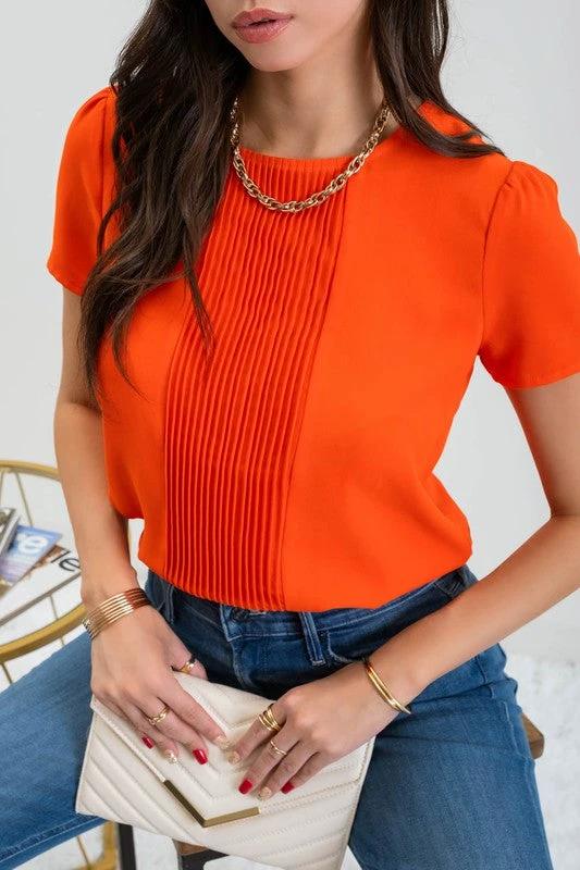 Blusa Blu Pepper Mangas Cortas Lisa P/ Damas by Blu Pepper
