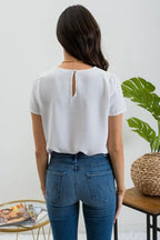 Blusa Blu Pepper Mangas Cortas Lisa P/ Damas by Blu Pepper