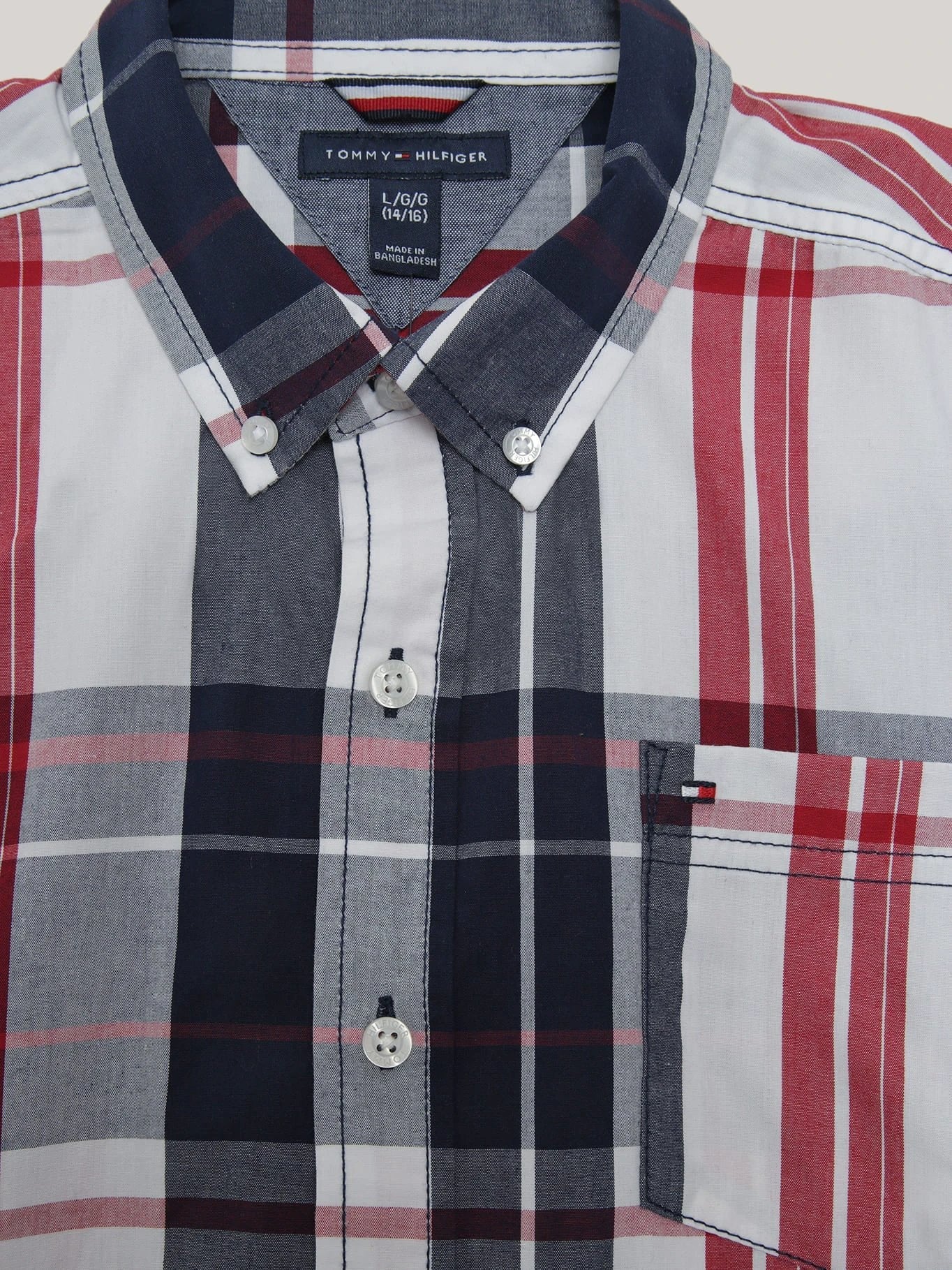 Camisa Tommy Hilfiger Mangas Largas Cuadros Para Niños by Tommy Hilfiger
