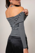 TOP HOMBROS DESCUBIERTOS RAYAS B-M 8572.