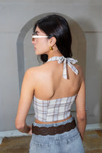 TOP LACE UP CUADROS R-C 8334.