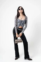 TOP MANGA LARGA MESH SNAKE G-C 8151.