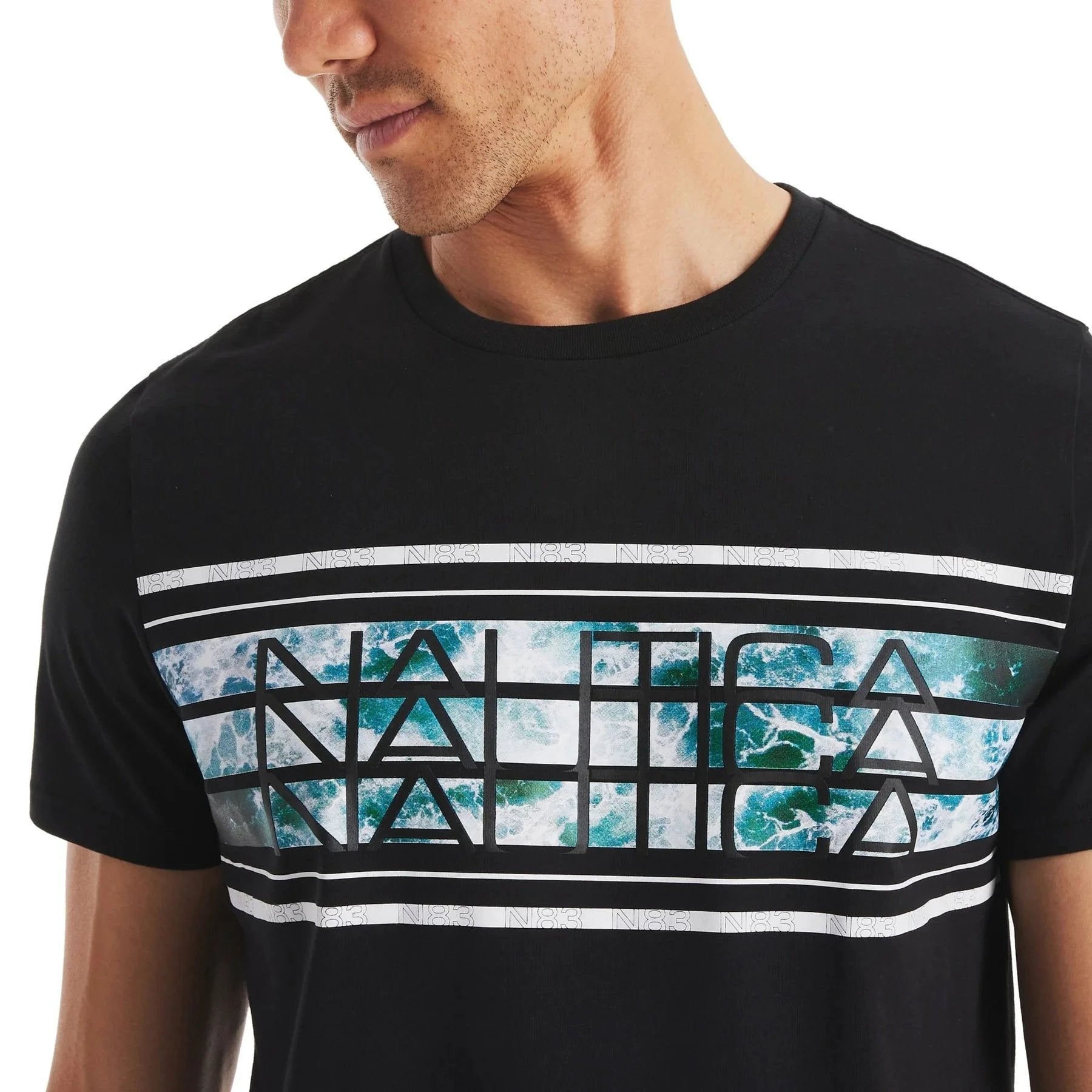 Camiseta Nautica Mangas Cortas Estampada Para Caballeros by Nautica
